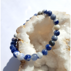 Bracelet Sodalite 'Océan' 6mm