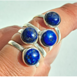 Bague Lapis Lazuli 'Khéops' en argent sterling 925, taille 8