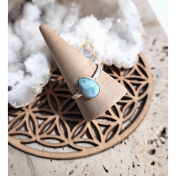 Bague Larimar "Punta Cana" en argent sterling 925, taille 9