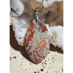 Pendentif Agate Crazy Lace (ou dentelle) 'Grain de folie'