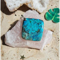 Pendentif Chrysocolle / shattuckite 'Lagoon'