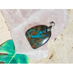 Pendentif Chrysocolle 'Lave bleue'