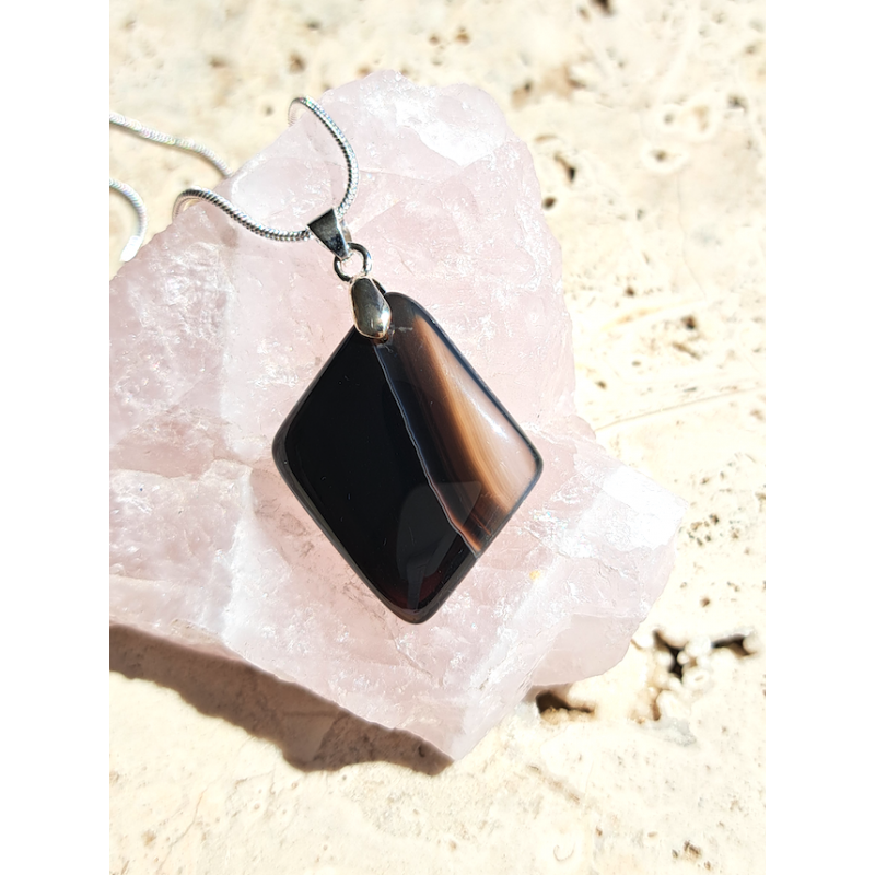 Pendentif Agate Botswana 'Moral'