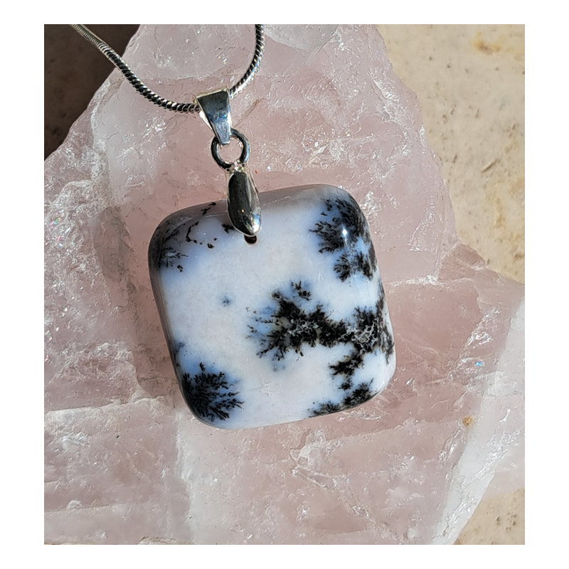 Pendentif Opale Dendritique ou Merlinite - "Alchimie"