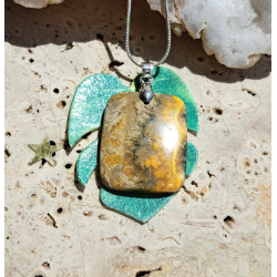 Pendentif Jaspe Bourdon "Nouvelle Aventure"