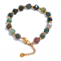 Bracelet Agate Mousse "Maori"