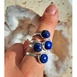 Bague Lapis Lazuli 'Khéops' en argent sterling 925, taille 8