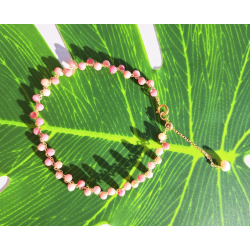 Bracelet Facetté Rhodonite